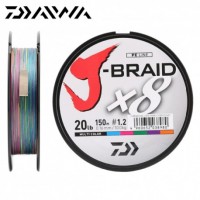 Round braided line Daiwa J-BRAID X8 Multicolor 300m