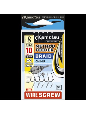 Kabliukai Kamatsu Chinu 5vnt./10 cm pintas pavadėlis/vielos varžtas
